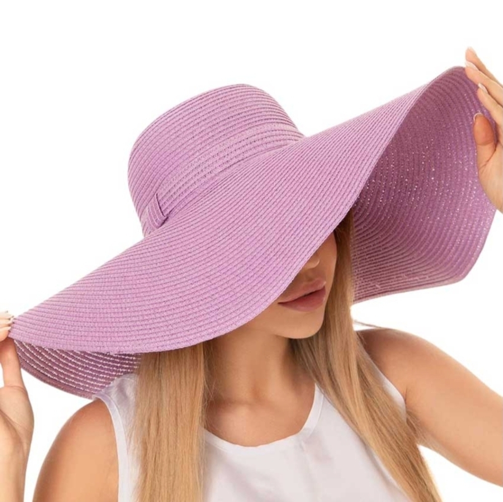 Ultra Wide-Brimmed Hat Tik Tok Lavender